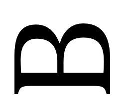 b on its side